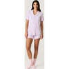 Annabeth Women's Luxe Pajama Short Set Pink - Pajamas - 3