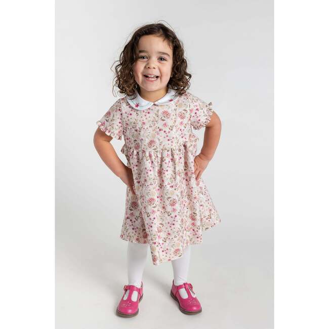 Floral Dress With Embroidered Collar