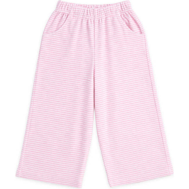 Stripe Terry Wide Leg Pant