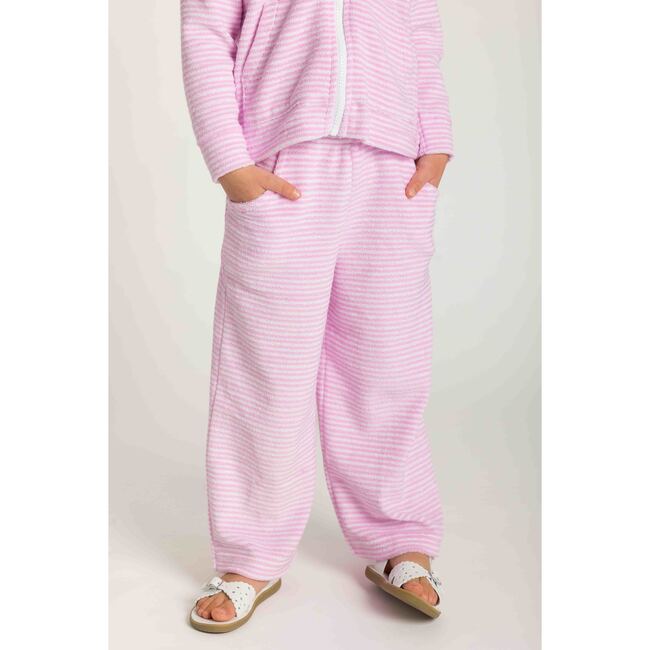Stripe Terry Wide Leg Pant