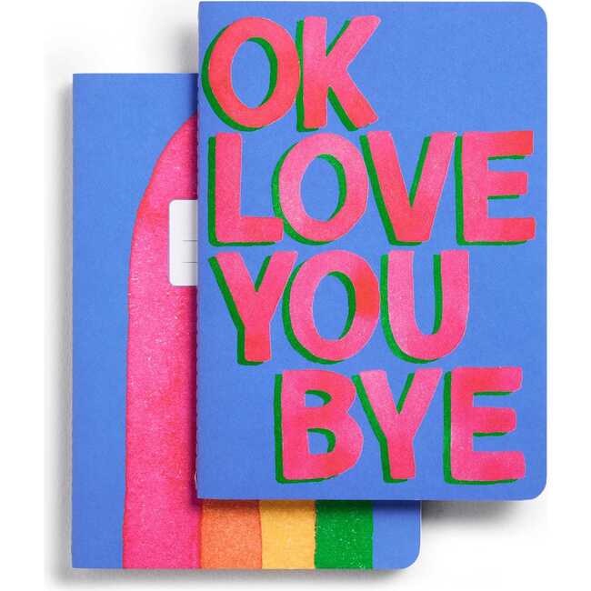 OkLoveYouBye Set of Two Stitched Notebooks