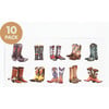 Western Cowboy Boot Temporary Tattoos - 10 Pack - Favors - 1 - thumbnail