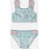 Two-Piece Swimsuit, Blue Seahorse Print - Two Pieces - 1 - thumbnail