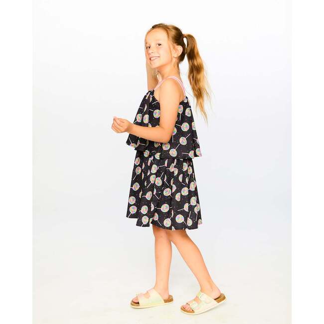 Woven Dress, Black Printed Lollipop