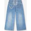 Wide Leg Denim Jeans, Light Blue Denim - Jeans - 3
