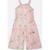 Viscose Jumpsuit, Pink Printed Flowers - Jumpsuits - 1 - thumbnail