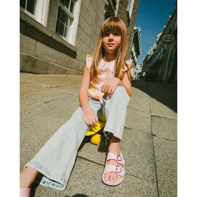 Wide Leg Denim Jeans, Daisy Light Blue Denim