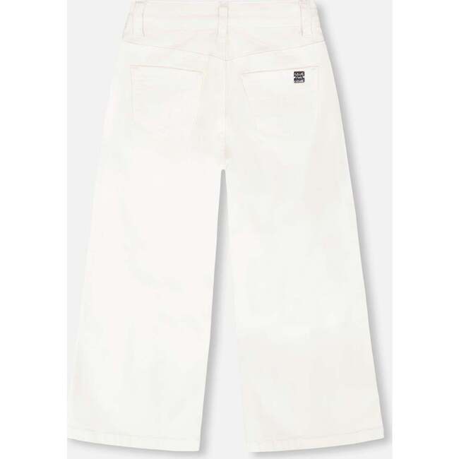 Wide Leg Jeans, White - Pants - 3