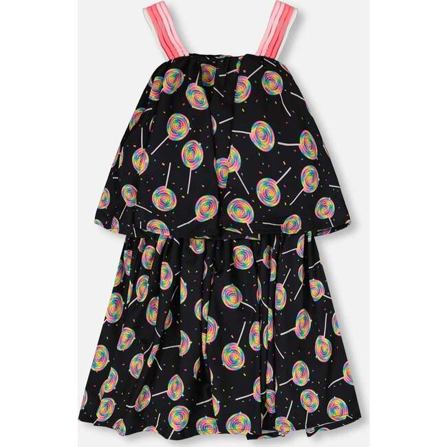 Woven Dress, Black Printed Lollipop - Dresses - 3