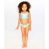 Two-Piece Swimsuit, Blue Seahorse Print - Two Pieces - 2
