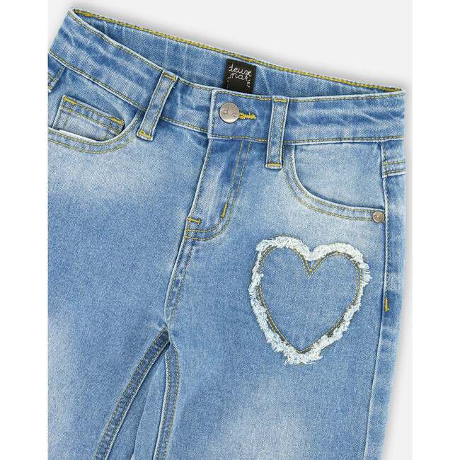 Wide Leg Denim Jeans, Light Blue Denim - Jeans - 4