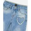 Wide Leg Denim Jeans, Light Blue Denim - Jeans - 4