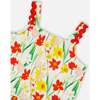 Viscose Top, White Printed Daffodils - Blouses - 4