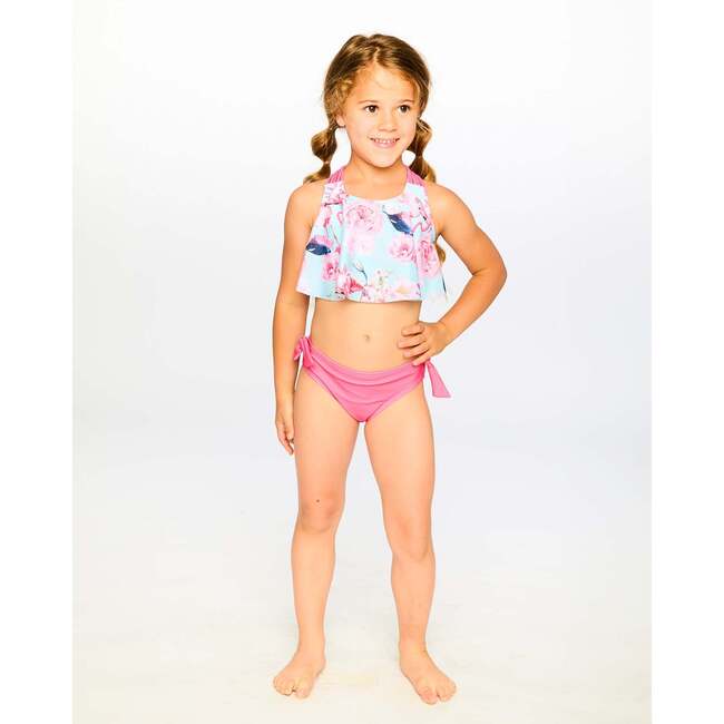 Two-Piece Swimsuit, Blue Flamingo Print - Two Pieces - 4