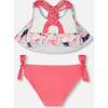 Two-Piece Swimsuit, Blue Flamingo Print - Two Pieces - 5
