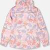 Two-Piece Mid-Season Outerwear Set, Pink Flower Print - Raincoats - 4