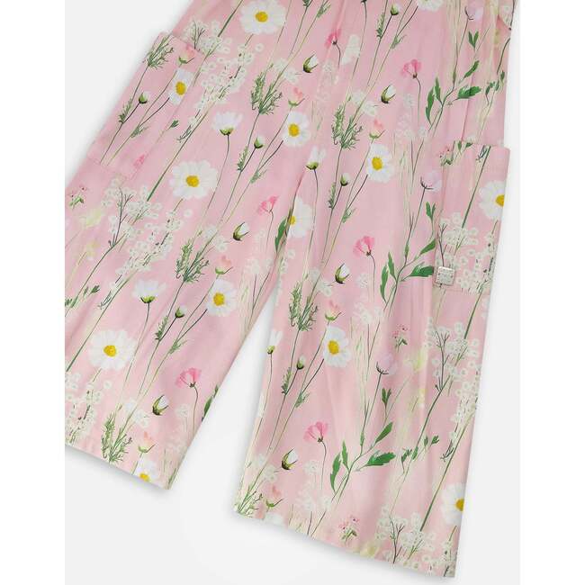 Viscose Jumpsuit, Pink Printed Flowers - Jumpsuits - 6