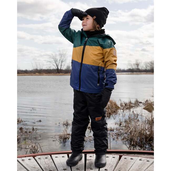 Two-Piece Mid-Season Outerwear Set, Green, Yellow And Blue