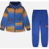 Two-Piece Mid-Season Outerwear Set, Blue-Brown Gradient - Raincoats - 1 - thumbnail