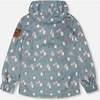 Two-Piece Mid-Season Outerwear Set, Green Printed Cats - Raincoats - 3
