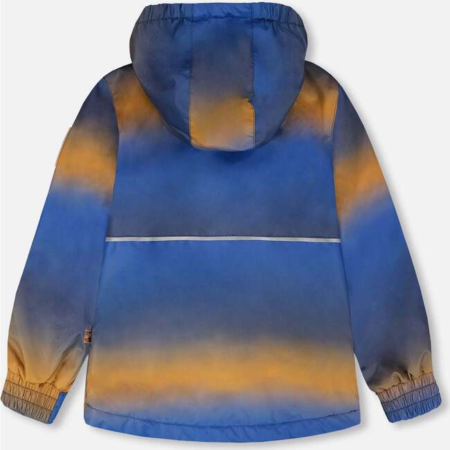 Two-Piece Mid-Season Outerwear Set, Blue-Brown Gradient - Raincoats - 3