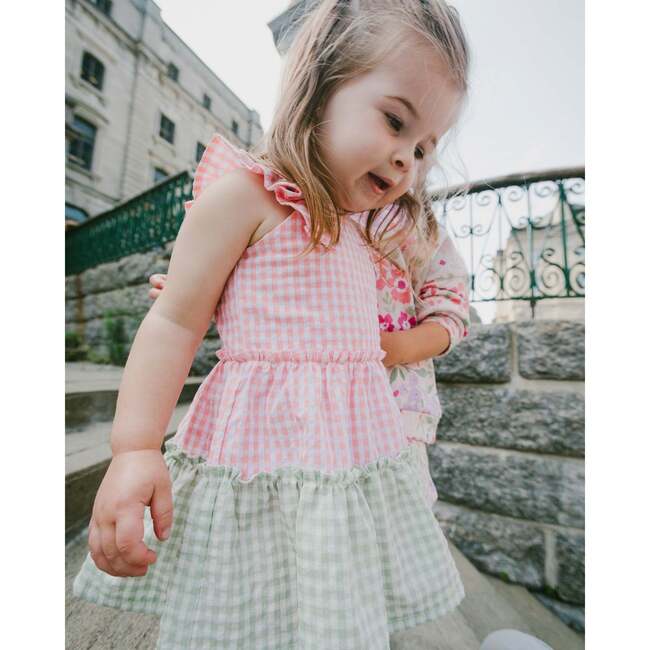 Tunic And Organic Cotton Capri Set, Coral Gingham & Coral