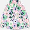 Two-Piece Mid-Season Outerwear Set, Black Floral Print - Raincoats - 3