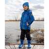 Two-Piece Mid-Season Outerwear Set, Blue Printed Smileys - Raincoats - 3