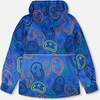Two-Piece Mid-Season Outerwear Set, Blue Printed Smileys - Raincoats - 4