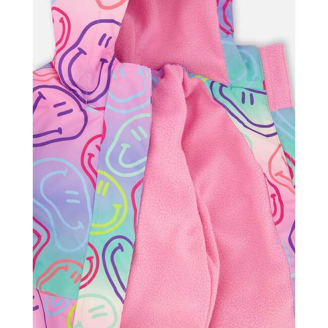 Two-Piece Mid-Season Outerwear Set, Multicolored Printed Smileys - Raincoats - 8