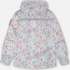 Two-Piece Mid-Season Outerwear Set, Blue Mini Flower Print - Raincoats - 4
