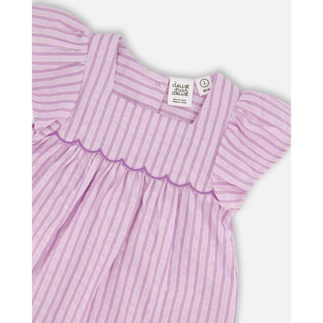 Top And Short Set, Lavender Stripes - Mixed Apparel Set - 4