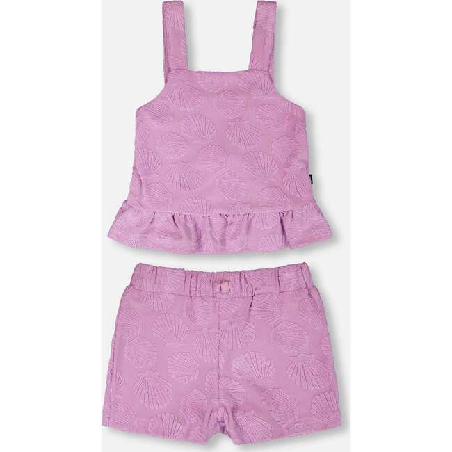 Terry Tank Top With Shorts Set, Lilac