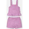 Terry Tank Top With Shorts Set, Lilac - Mixed Apparel Set - 1 - thumbnail