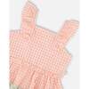 Tunic And Organic Cotton Capri Set, Coral Gingham & Coral - Mixed Apparel Set - 5