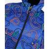 Two-Piece Mid-Season Outerwear Set, Blue Printed Smileys - Raincoats - 6