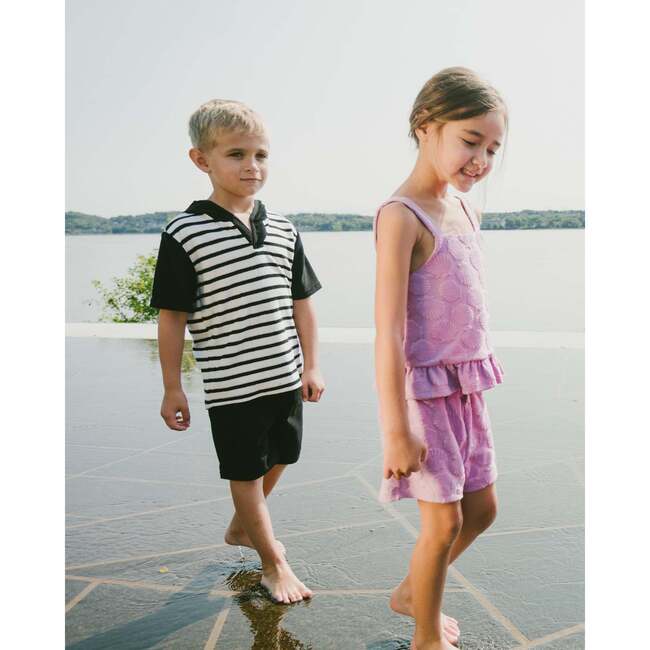 Terry Tank Top With Shorts Set, Lilac - Mixed Apparel Set - 3