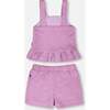Terry Tank Top With Shorts Set, Lilac - Mixed Apparel Set - 5 - thumbnail