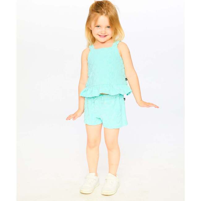 Terry Tank Top With Shorts Set, Light Blue - Mixed Apparel Set - 4