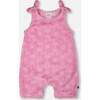 Terry Cloth Romper With Bows, Pink - Rompers - 1 - thumbnail