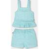 Terry Tank Top With Shorts Set, Light Blue - Mixed Apparel Set - 5 - thumbnail