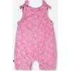 Terry Cloth Romper With Bows, Pink - Rompers - 2