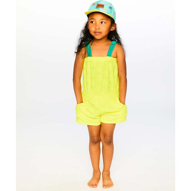 Terry Cloth Sleeveless Jumpsuit, Yellow