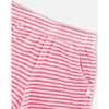 Terry Cloth Top And Short Set, White With Pink Print - Mixed Apparel Set - 4 - thumbnail
