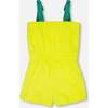 Terry Cloth Sleeveless Jumpsuit, Yellow - Rompers - 3