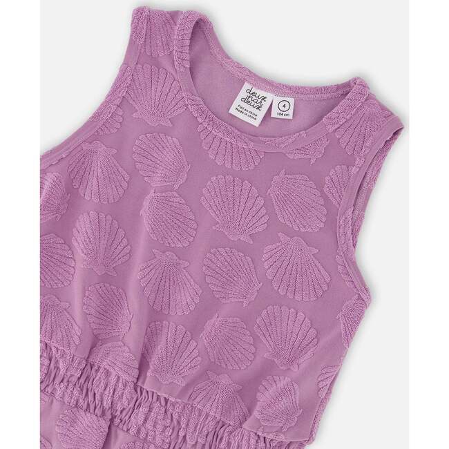 Terry Cloth Beach Dress, Lilac - Cover-Ups - 4
