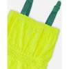 Terry Cloth Sleeveless Jumpsuit, Yellow - Rompers - 4