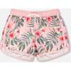 Swim Shorts, Pink Hibiscus Print - Swim Trunks - 1 - thumbnail