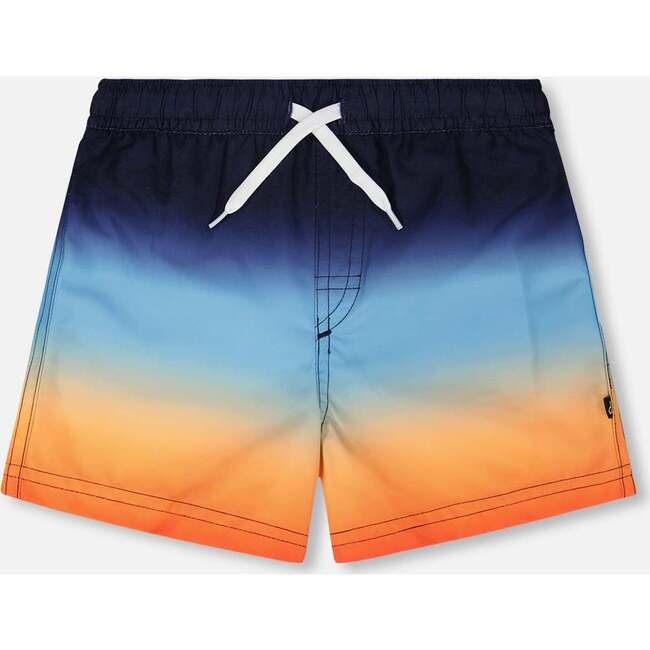 Swim Trunks, Blue And Orange Gradient