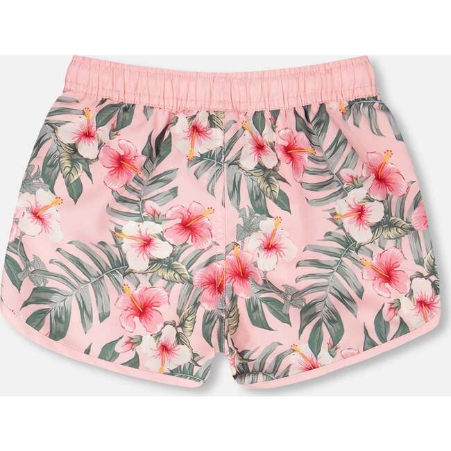 Swim Shorts, Pink Hibiscus Print - Swim Trunks - 3